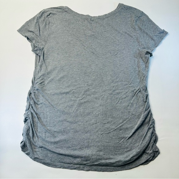 Ingrid and Isabel Maternity T Shirt Womens Large Grey VNeck Stretch Soft Comfort - Picture 2 of 10